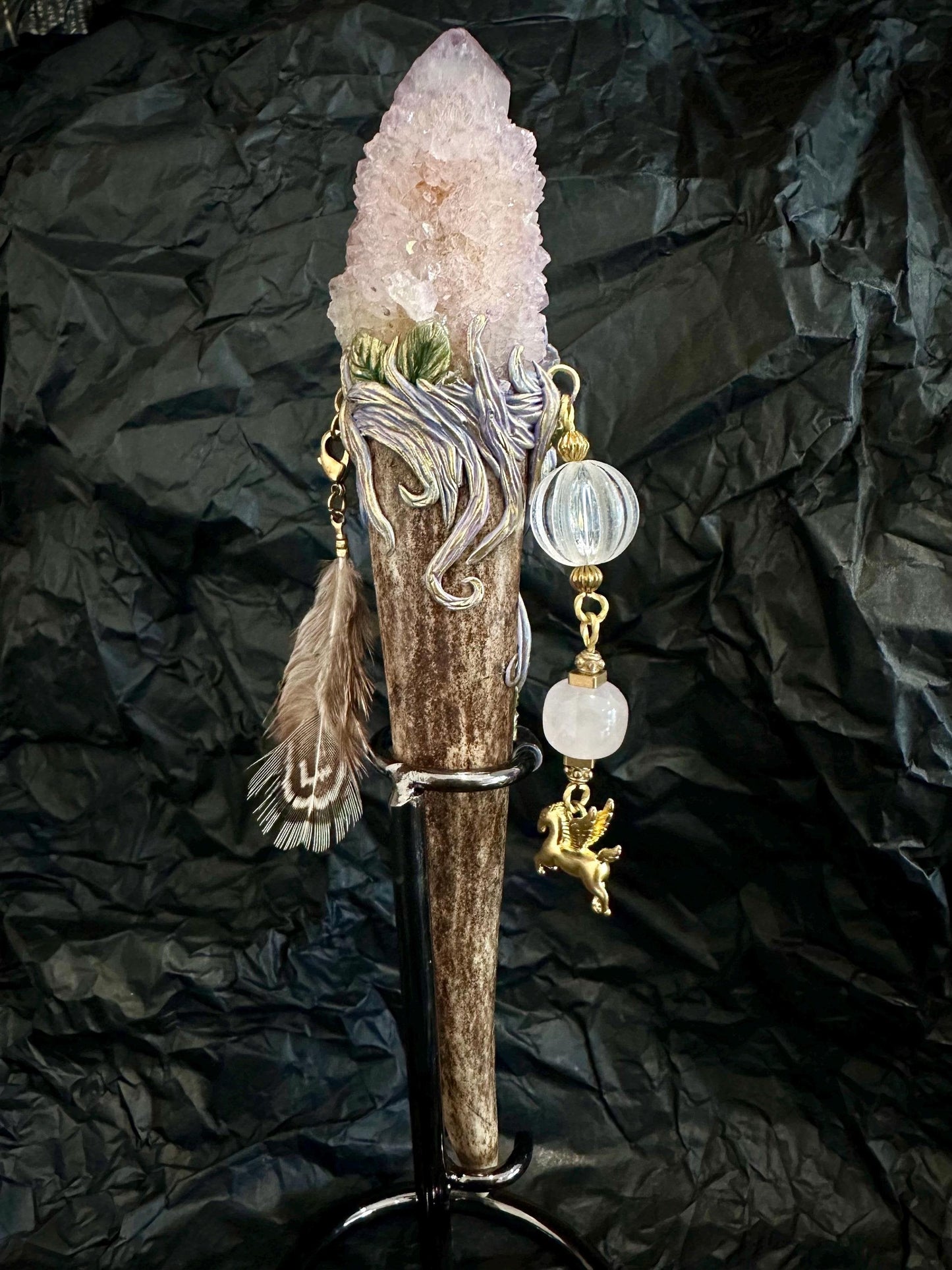 🔮 Spirit Quartz Crystal Wand ✨ Healing & Rituals