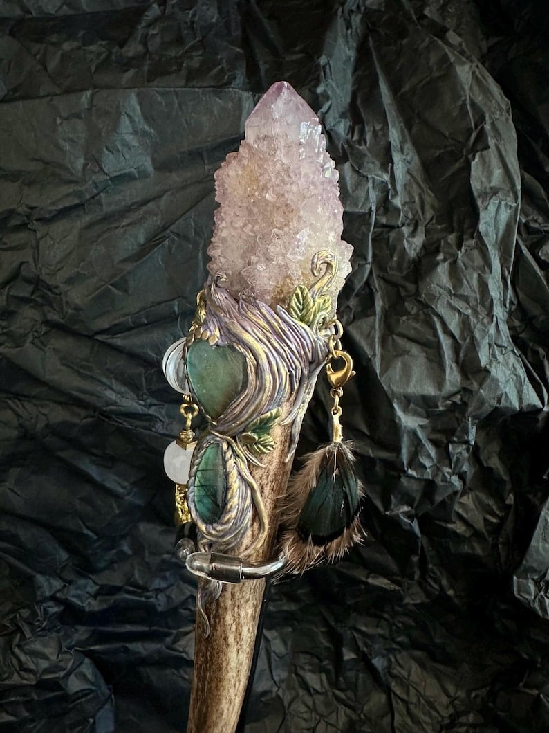 🔮 Spirit Quartz Crystal Wand ✨ Healing & Rituals