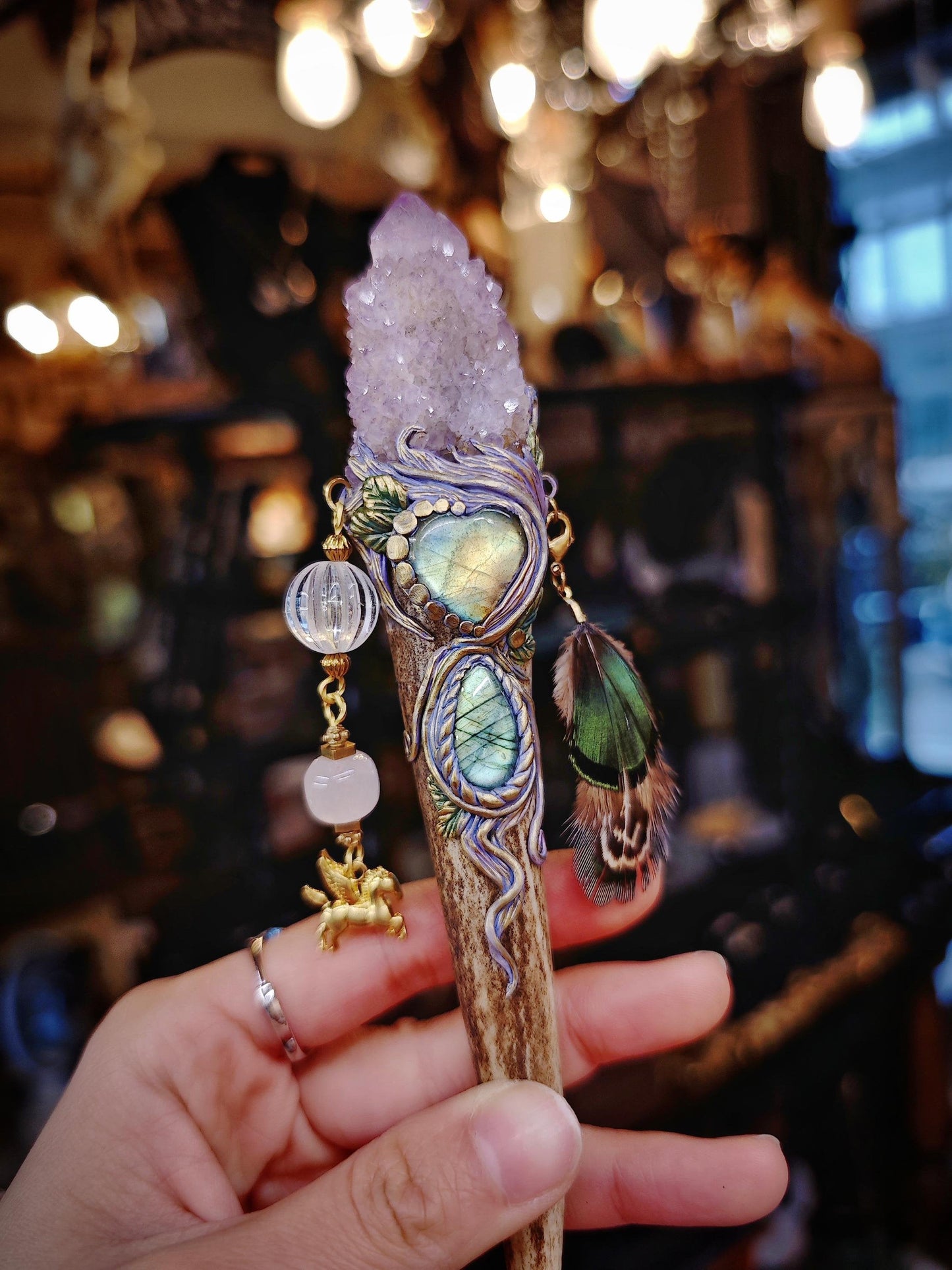 🔮 Spirit Quartz Crystal Wand ✨ Healing & Rituals