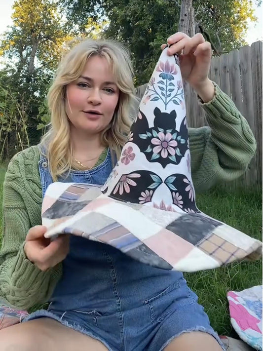 The Quilted Witch Hat | Handcrafted Folk Art Hat