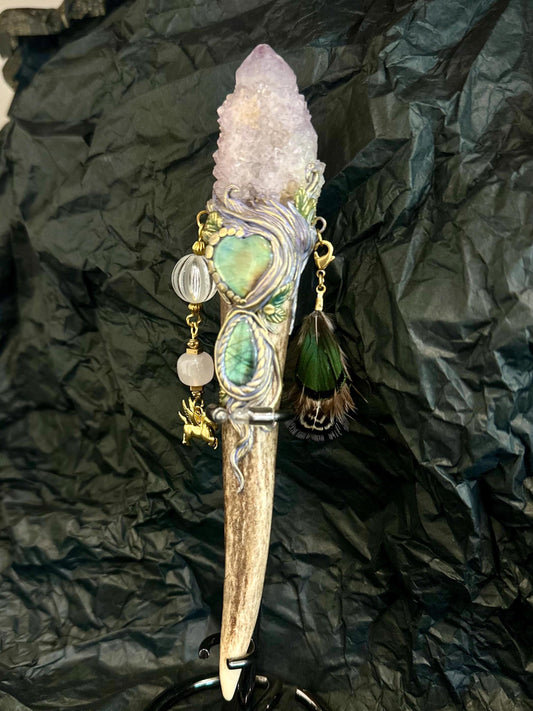 🔮 Spirit Quartz Crystal Wand ✨ Healing & Rituals