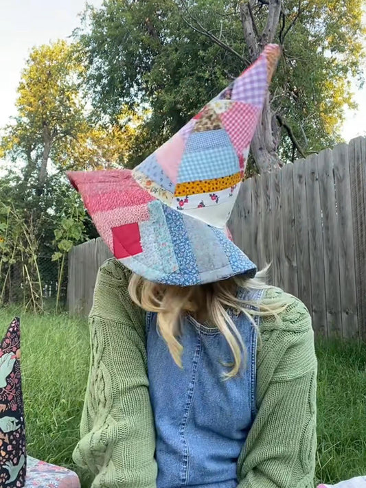 The Quilted Witch Hat | Handcrafted Folk Art Hat